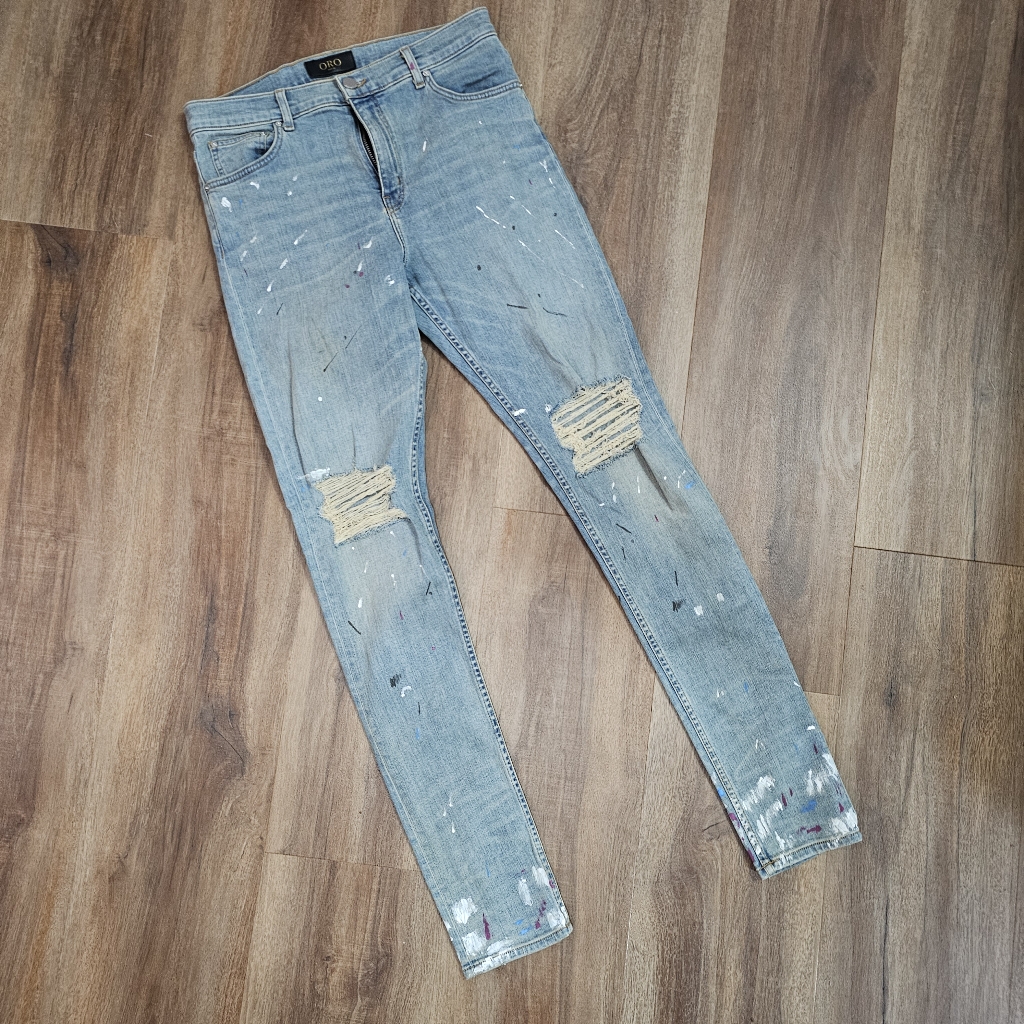 Oro Custom Painted Jeans